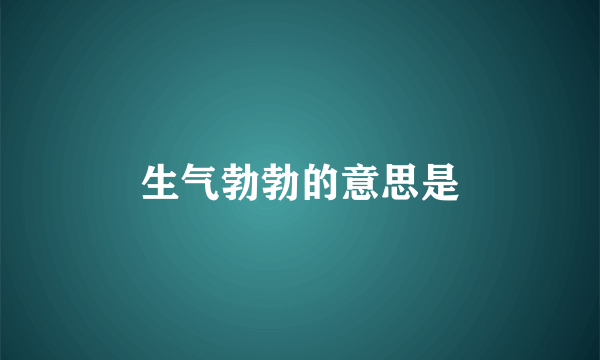 生气勃勃的意思是