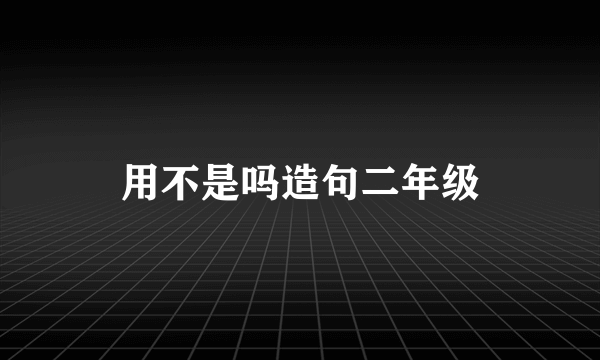 用不是吗造句二年级