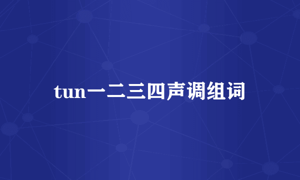 tun一二三四声调组词