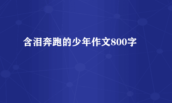 含泪奔跑的少年作文800字