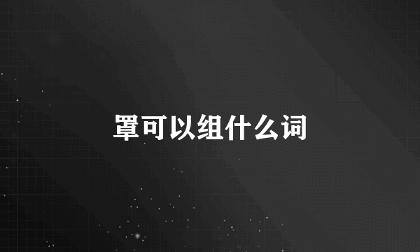 罩可以组什么词