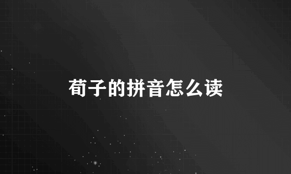 荀子的拼音怎么读