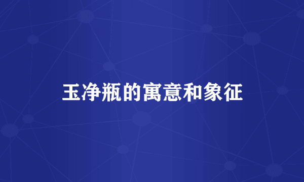 玉净瓶的寓意和象征