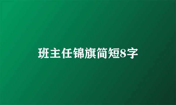 班主任锦旗简短8字