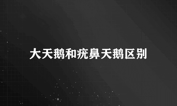 大天鹅和疣鼻天鹅区别
