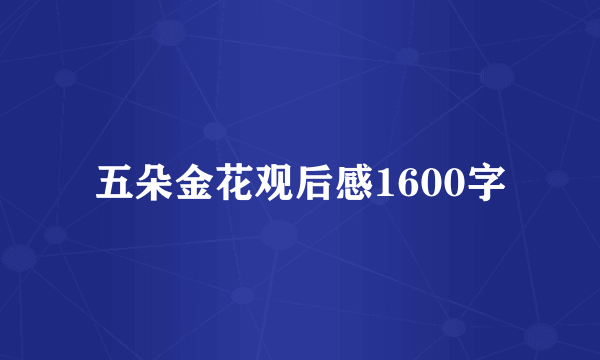 五朵金花观后感1600字