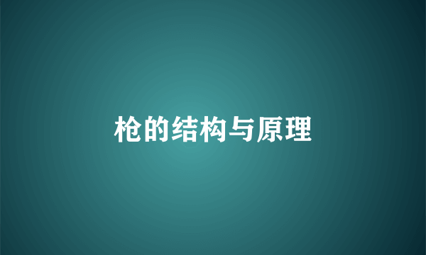 枪的结构与原理