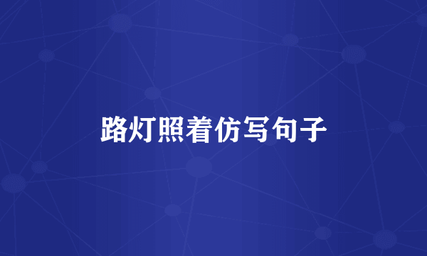 路灯照着仿写句子