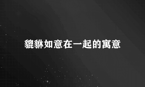 貔貅如意在一起的寓意