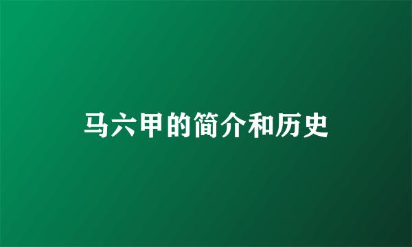 马六甲的简介和历史
