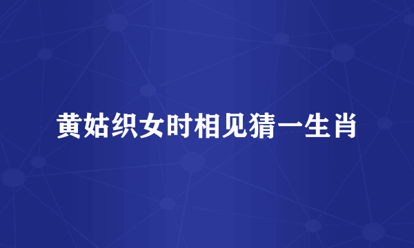 黄姑织女时相见猜一生肖