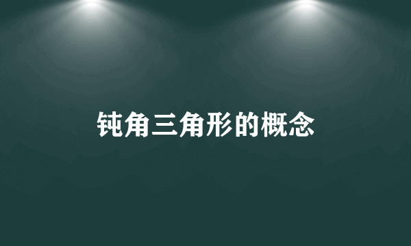 钝角三角形的概念