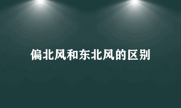 偏北风和东北风的区别