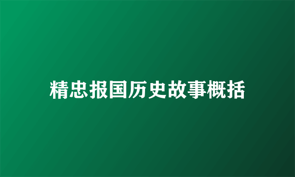 精忠报国历史故事概括
