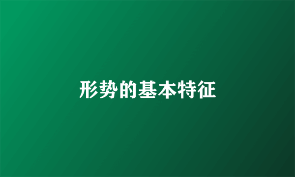形势的基本特征