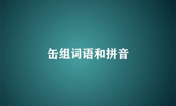 缶组词语和拼音