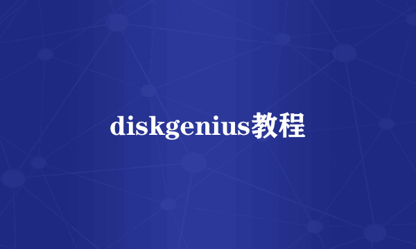 diskgenius教程