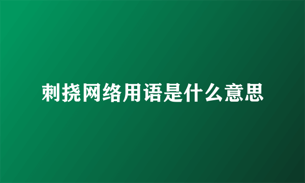 刺挠网络用语是什么意思