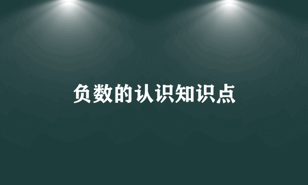 负数的认识知识点