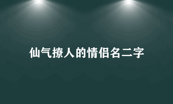 仙气撩人的情侣名二字
