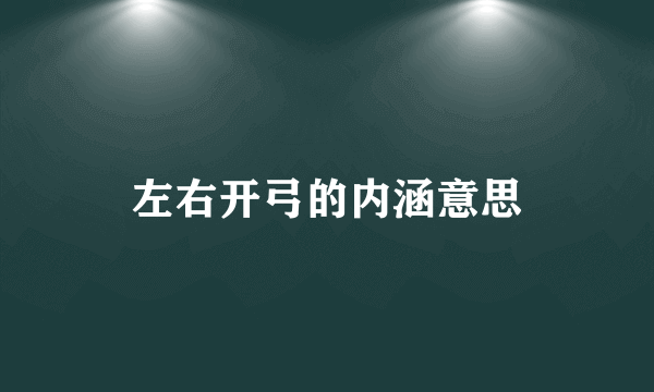 左右开弓的内涵意思