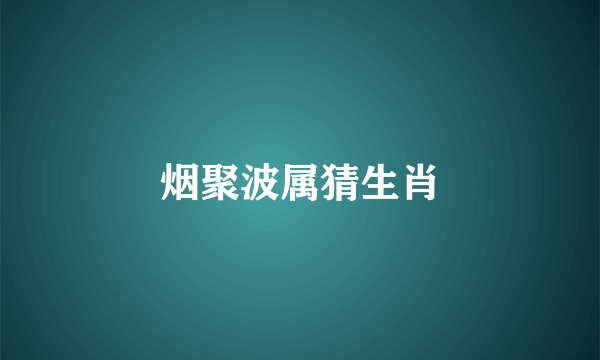 烟聚波属猜生肖