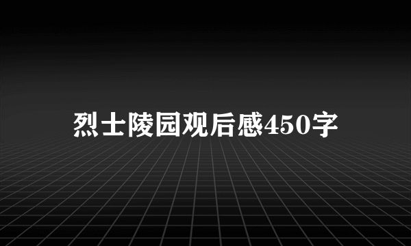 烈士陵园观后感450字