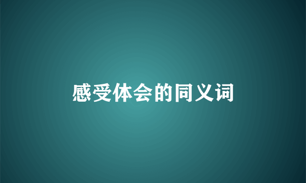 感受体会的同义词