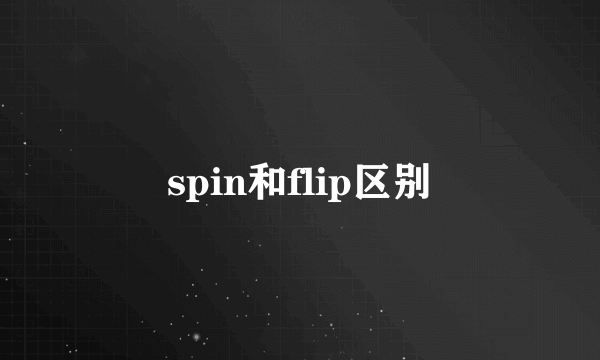 spin和flip区别