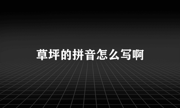 草坪的拼音怎么写啊