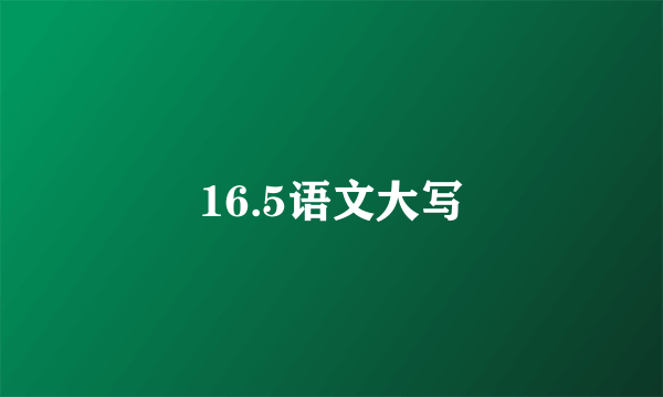 16.5语文大写