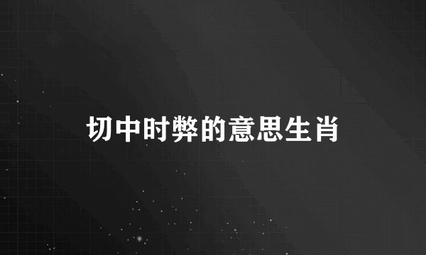 切中时弊的意思生肖