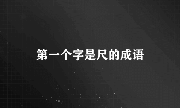 第一个字是尺的成语
