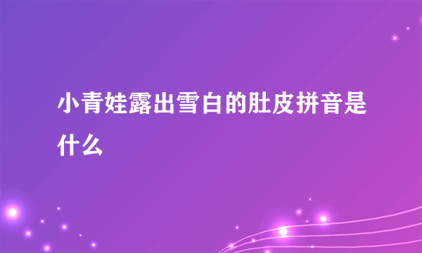 小青娃露出雪白的肚皮拼音是什么