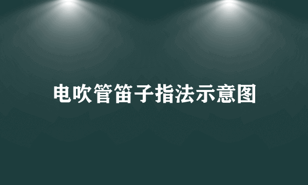 电吹管笛子指法示意图
