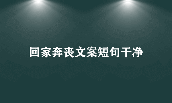 回家奔丧文案短句干净