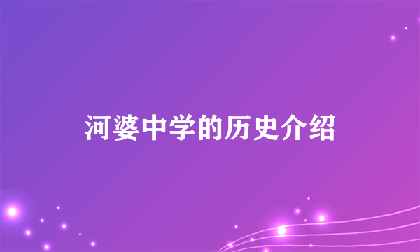 河婆中学的历史介绍