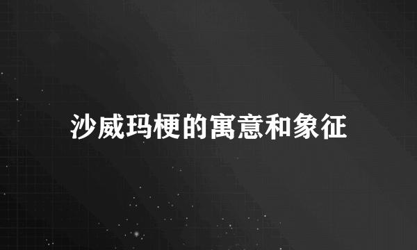沙威玛梗的寓意和象征