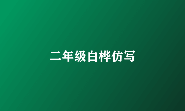 二年级白桦仿写