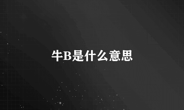 牛B是什么意思