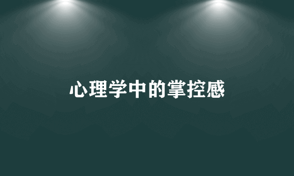 心理学中的掌控感