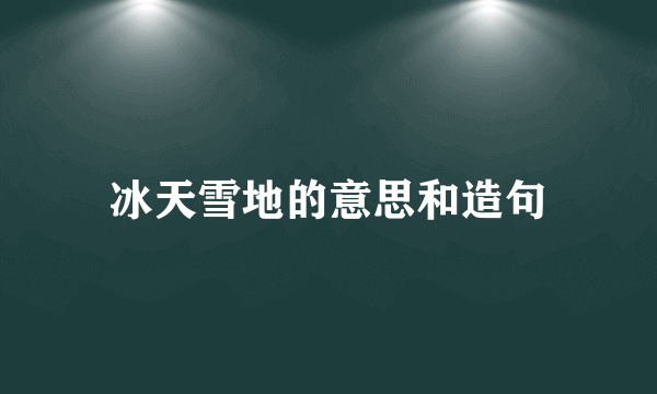 冰天雪地的意思和造句