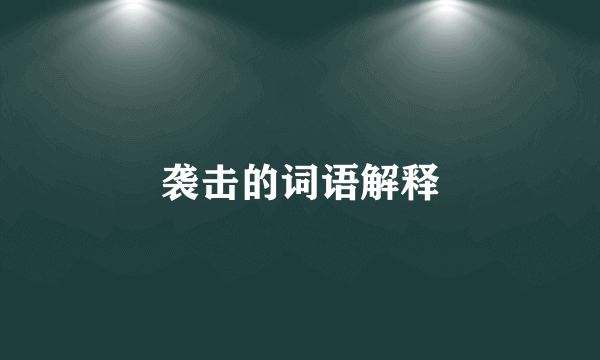 袭击的词语解释