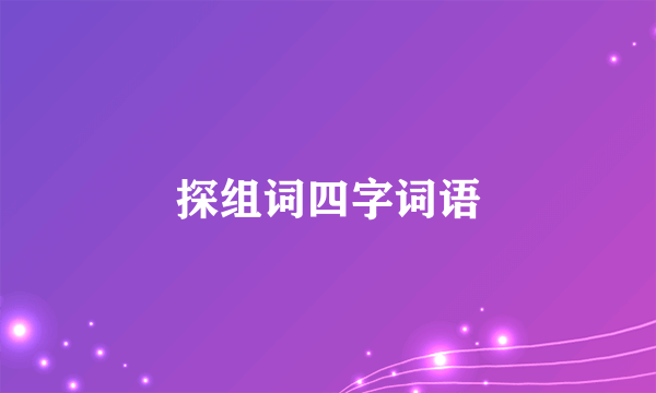 探组词四字词语
