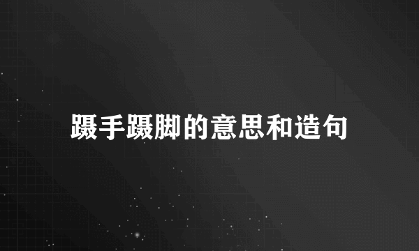 蹑手蹑脚的意思和造句