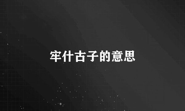 牢什古子的意思
