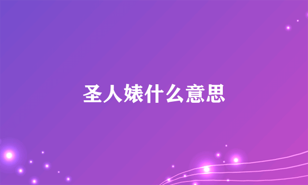 圣人婊什么意思