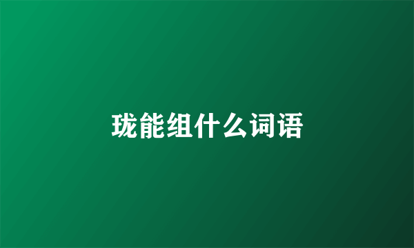 珑能组什么词语
