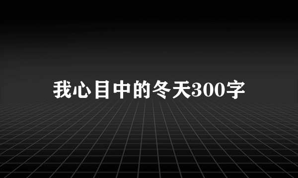 我心目中的冬天300字