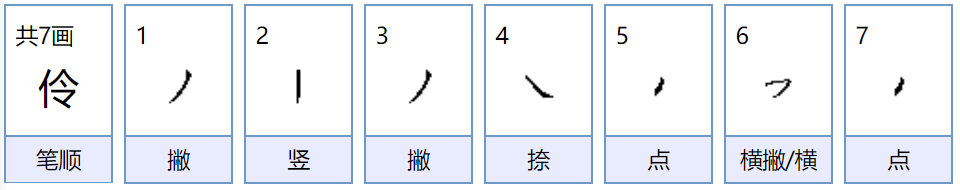 伶可以组词什么?
